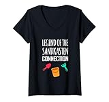 Damen Legende Von Der Sandkasten Connektion T-Shirt Mit V-Ausschnitt
