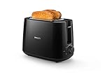 Philips Toaster – 2 Toastschlitze, 8 Stufen, Brötchenaufsatz, Auftaufunktion,...