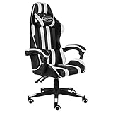 Kthlbrh Gamer Stuhl Chefsessel Bürostuhl Schreibtischstuhl Gaming-Stuhl Schwarz...