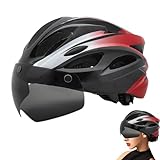 Mountainbike-Helme,Fahrrad-Reithelme, Fahrradhelme Mit Rücklicht-Magnetbrille,...