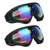 Vicloon Skibrille, 2 Stück Ski Snowboard Brille, Uv-Schutz Goggle, Motocross...
