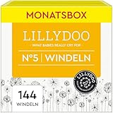 Lillydoo Hautfreundliche Windeln Größe 5 (11-16 Kg), Monatsbox (152 Windeln)...
