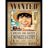 One Piece Luffy Wanted Cadre 30X40